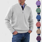 Mens Stand Collar Sweater Zipper| Winter Fashion Knitwear