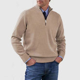Mens Stand Collar Sweater Zipper| Winter Fashion Knitwear