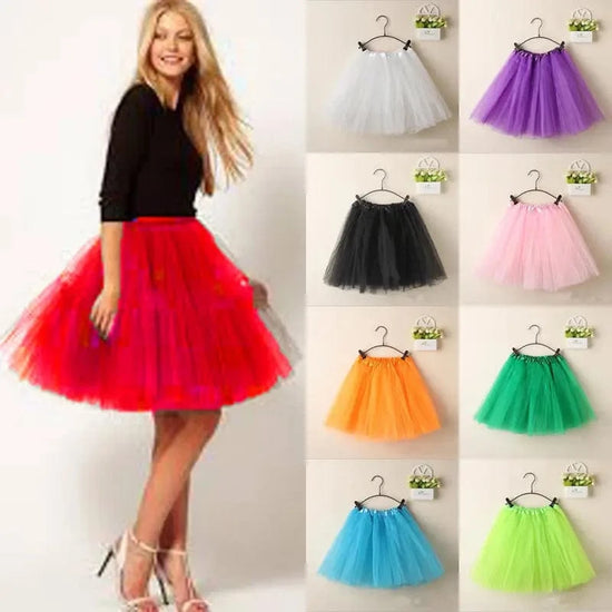 2022 Autumn Hot Women Vintage Tulle Skirt Short Mini Tutu Skirts Adult Fancy Ballet Dancewear Party Costume Ball Gown Mini skirt