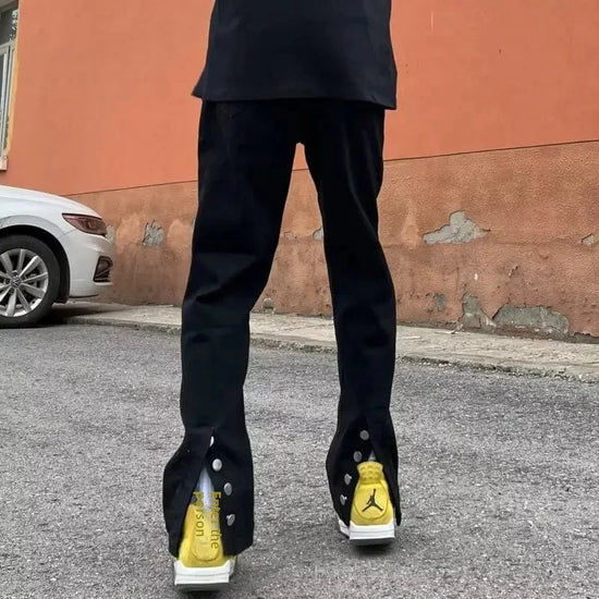 Jeans acampanats micro de nínxol de sensibilitat vintage d&